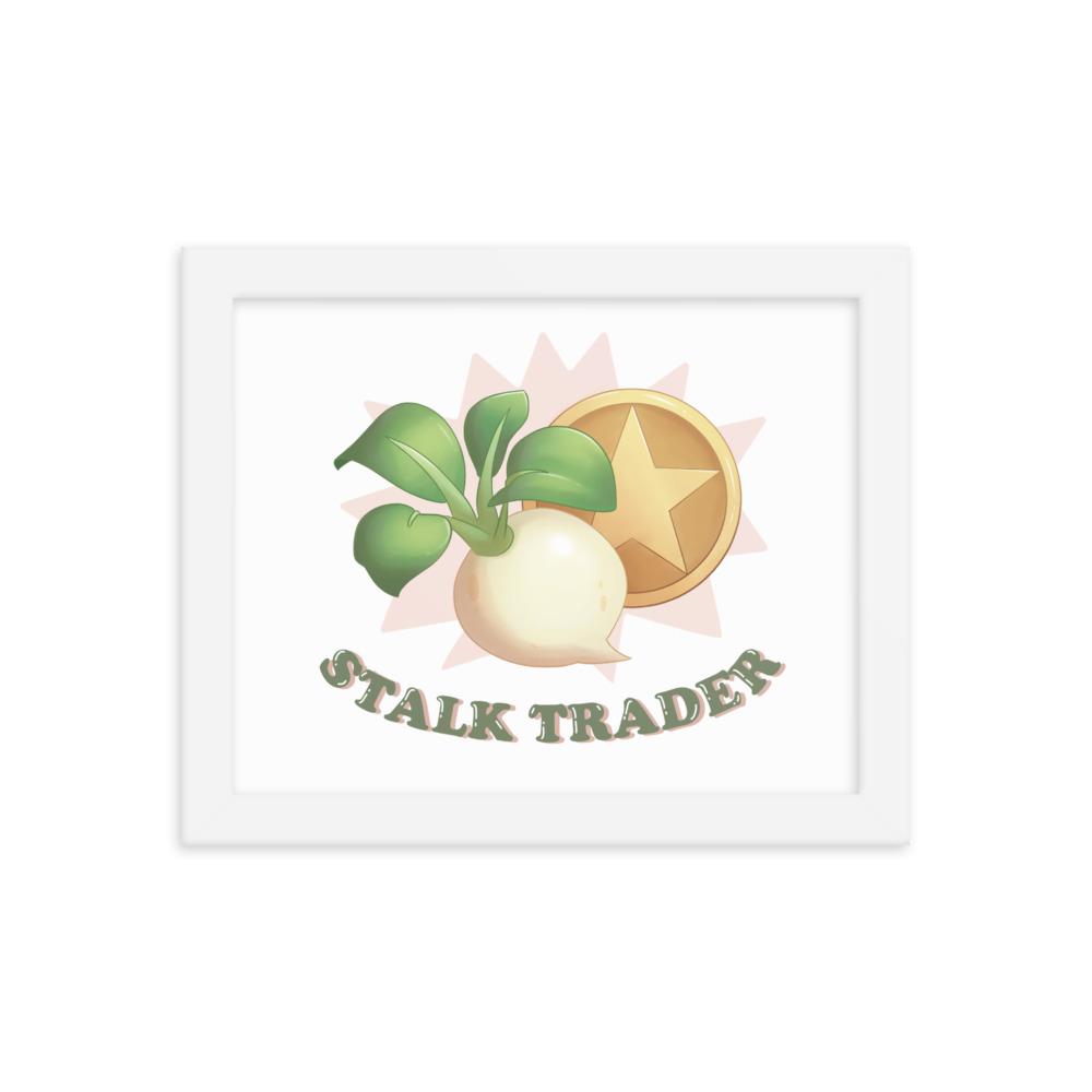 Stalk Trader | 8x10 Framed poster | Animal Crossing Threads and Thistles Inventory White