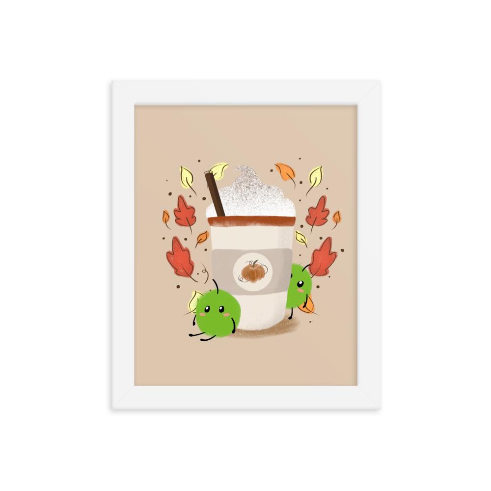 Pumpkin Spice Junimo | 8x10 Framed poster Threads and Thistles Inventory White