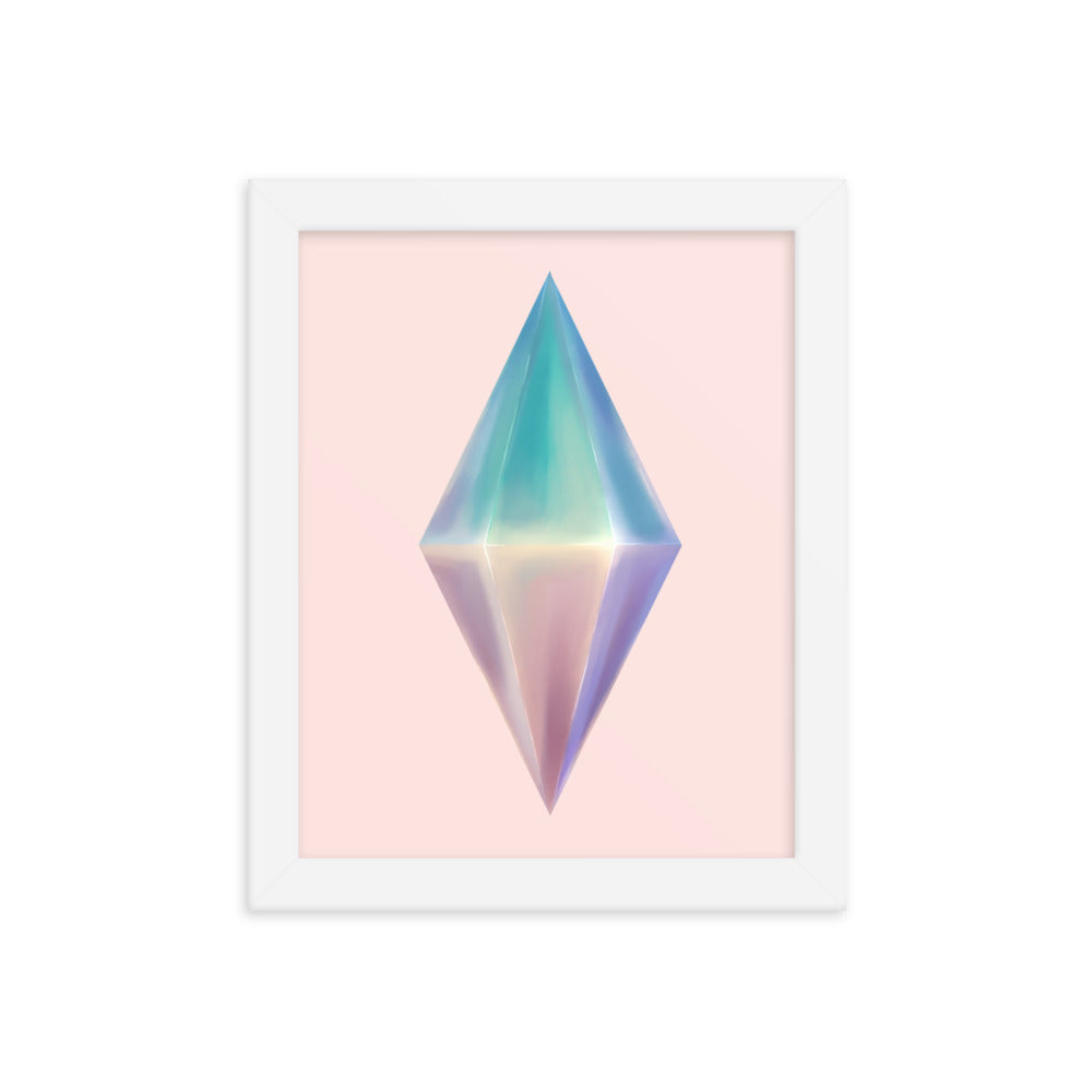 Plumbob Purple Crystal | 8x10 Framed poster | The Sims Threads and Thistles Inventory White