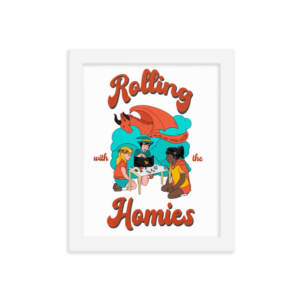 Rolling with the Homies | Framed poster | Retro Gaming Threads & Thistles Inventory