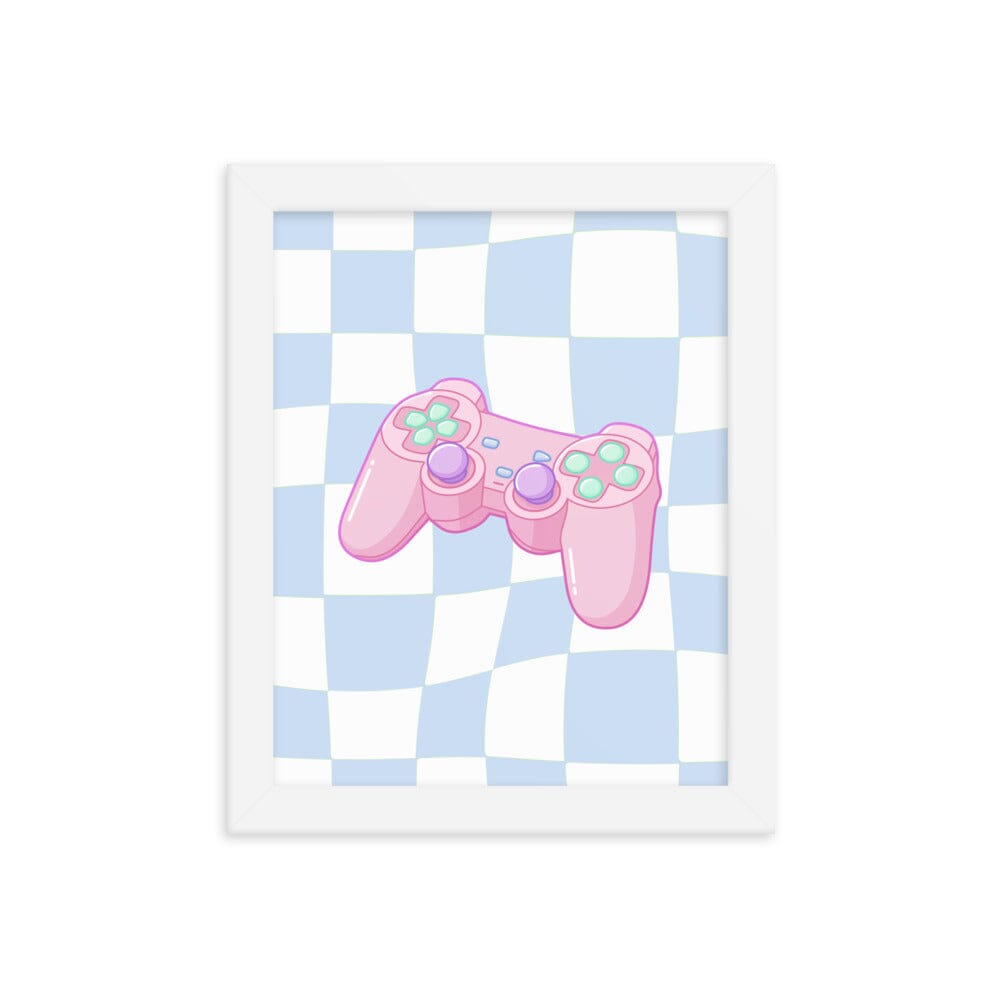 PS1 Controller | Framed poster | Retro Gaming Threads & Thistles Inventory
