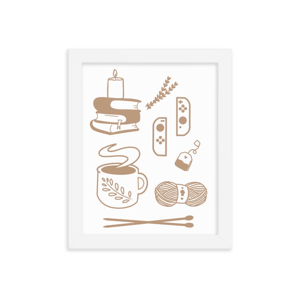 Cozy Hobbies | Framed poster | Cozy Gamer Threads & Thistles Inventory