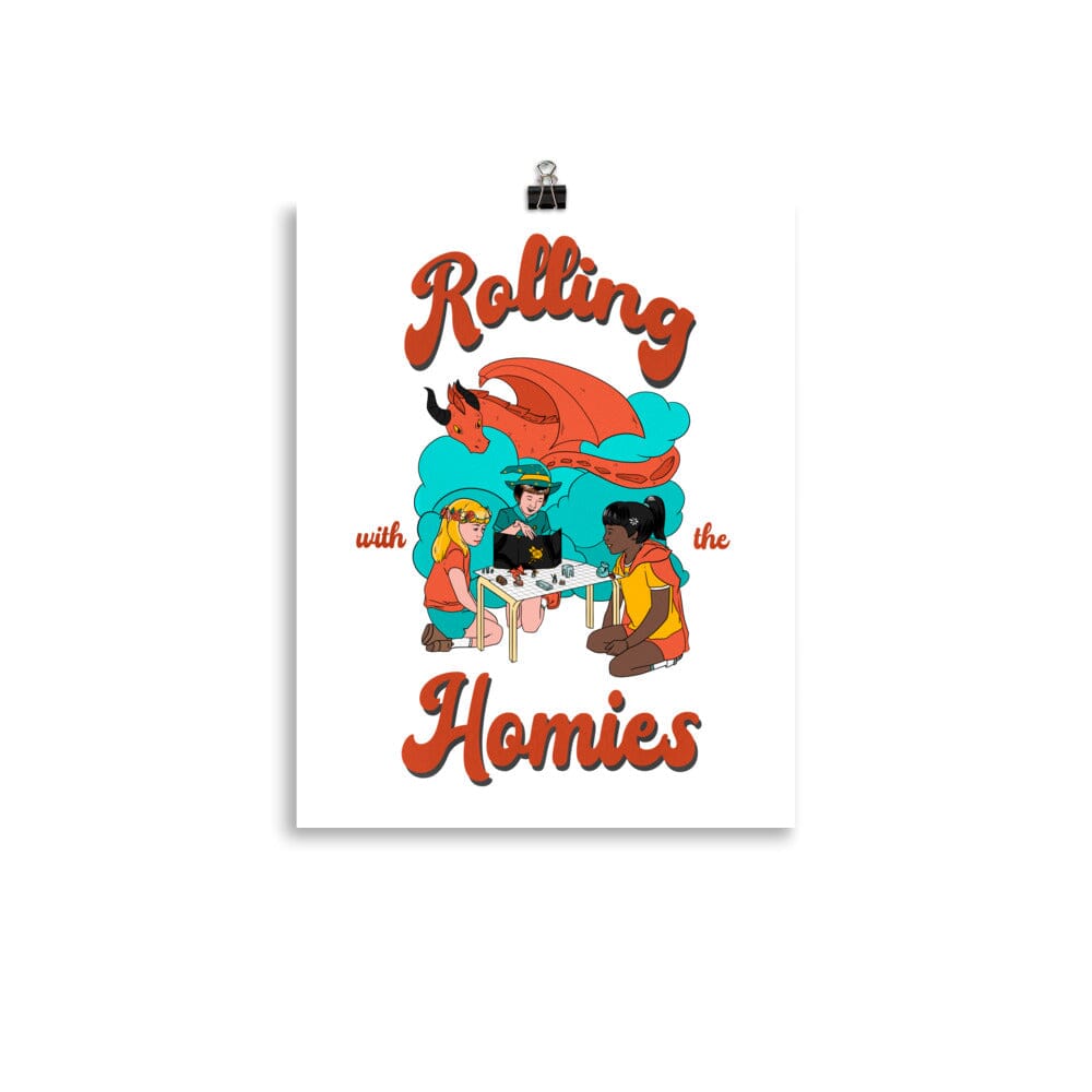 Rolling with the Homies | Poster | Retro Gaming Threads & Thistles Inventory 11″×14″