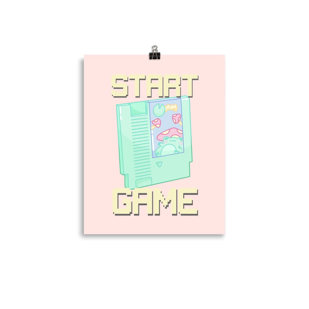 Start Game NES | Poster | Retro Gaming Threads & Thistles Inventory 11″×14″