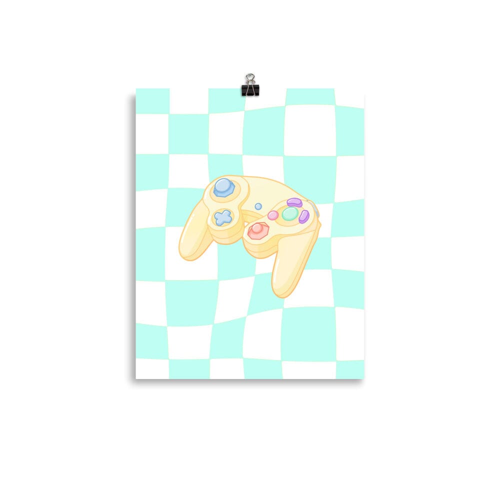 Gamecube Controller | Poster | Retro Gaming Threads & Thistles Inventory 11″×14″