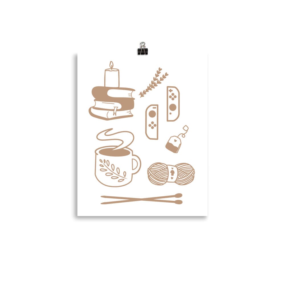 Cozy hobbies | Poster | Cozy Gamer Threads & Thistles Inventory 11″×14″