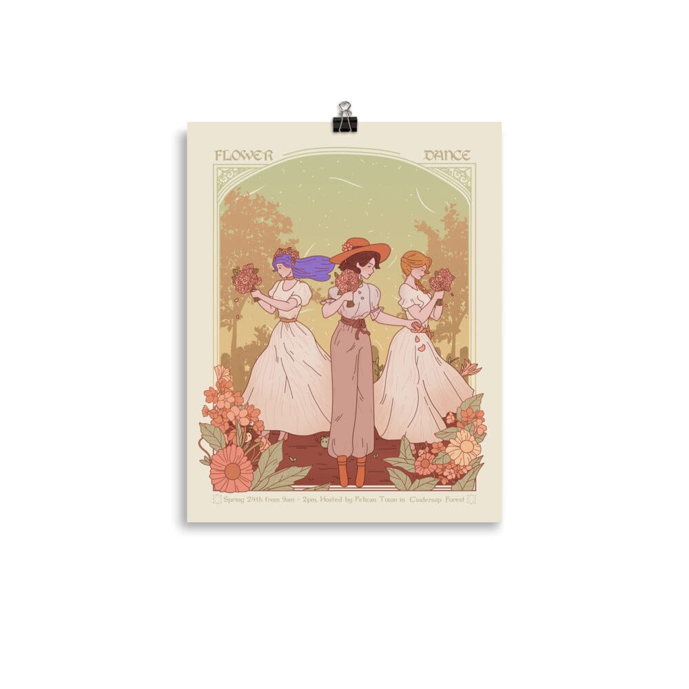 Vintage Flower Dance | Poster | Stardew Valley Unframed Prints Threads & Thistles Inventory 11″×14″