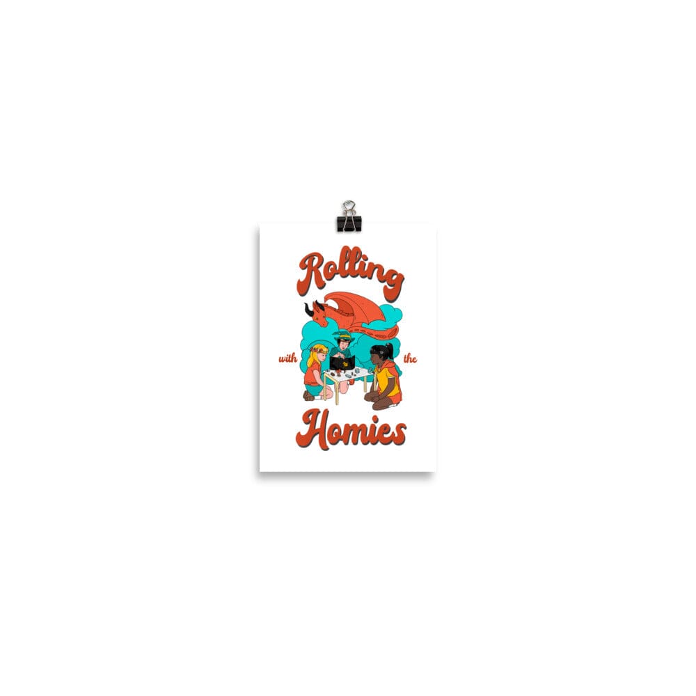 Rolling with the Homies | Poster | Retro Gaming Threads & Thistles Inventory 5″×7″