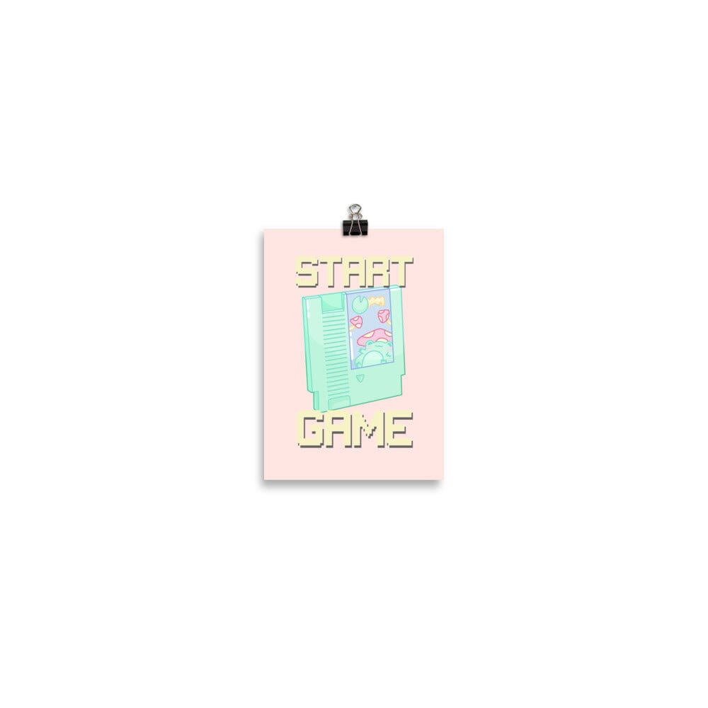 Start Game NES | Poster | Retro Gaming Threads & Thistles Inventory 5″×7″