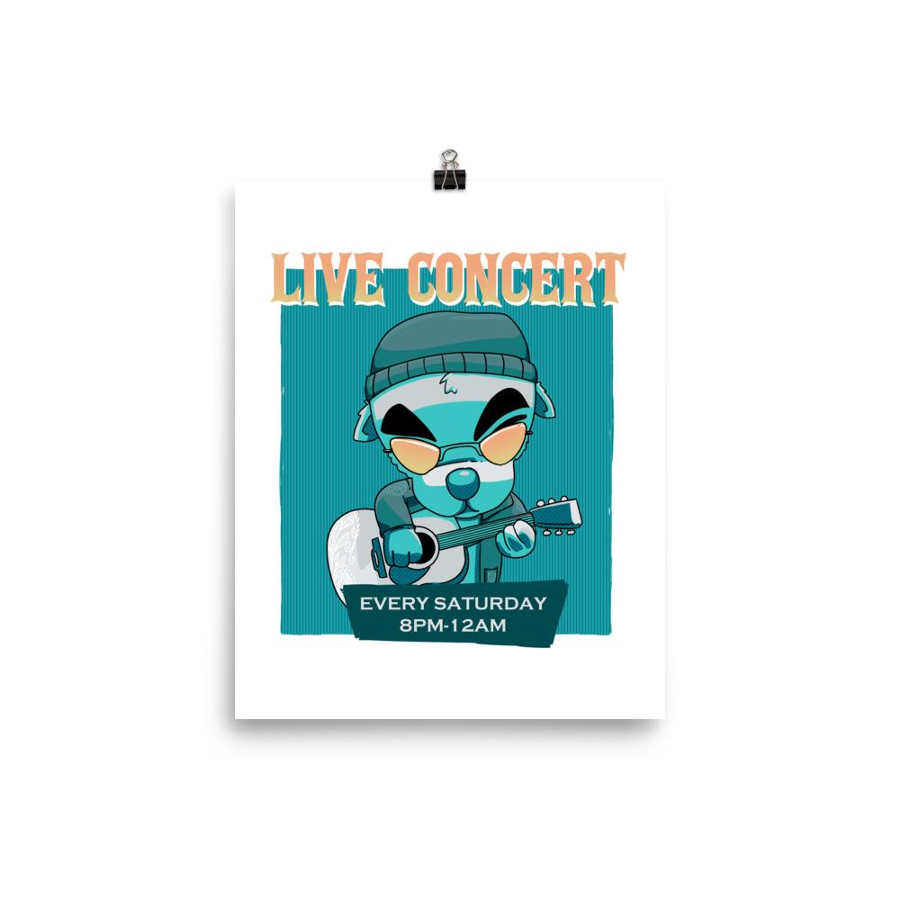 Live Concert | 8x10 in Poster | Animal Crossing Threads and Thistles Inventory