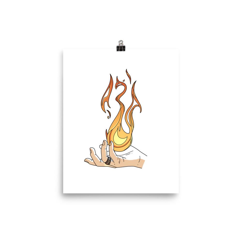 Destruction Spell | 8x10 in Poster | Skyrim Threads and Thistles Inventory