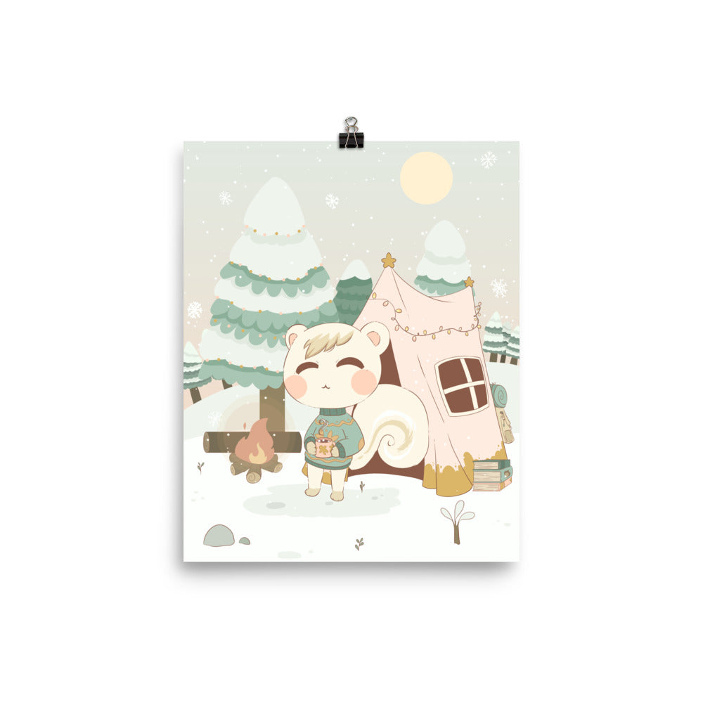 Marshal's Cozy Christmas | Cozy Gamer Animal Crossing | 8x10 Poster Threads & Thistles Inventory