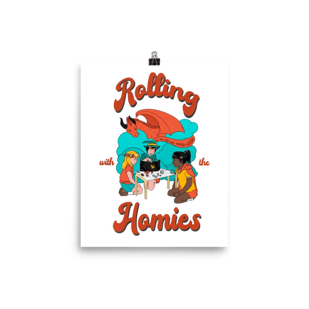 Rolling with the Homies | Poster | Retro Gaming Threads & Thistles Inventory 8″×10″