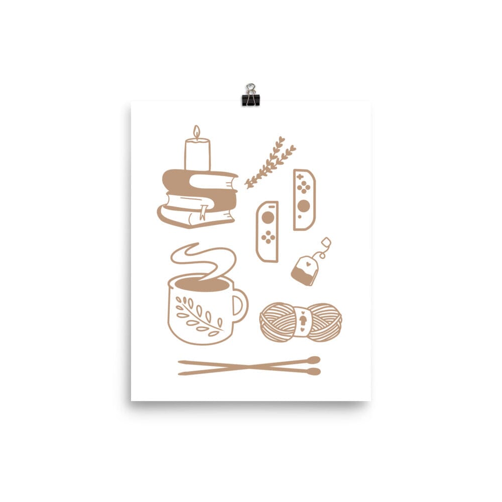Cozy hobbies | Poster | Cozy Gamer Threads & Thistles Inventory 8″×10″