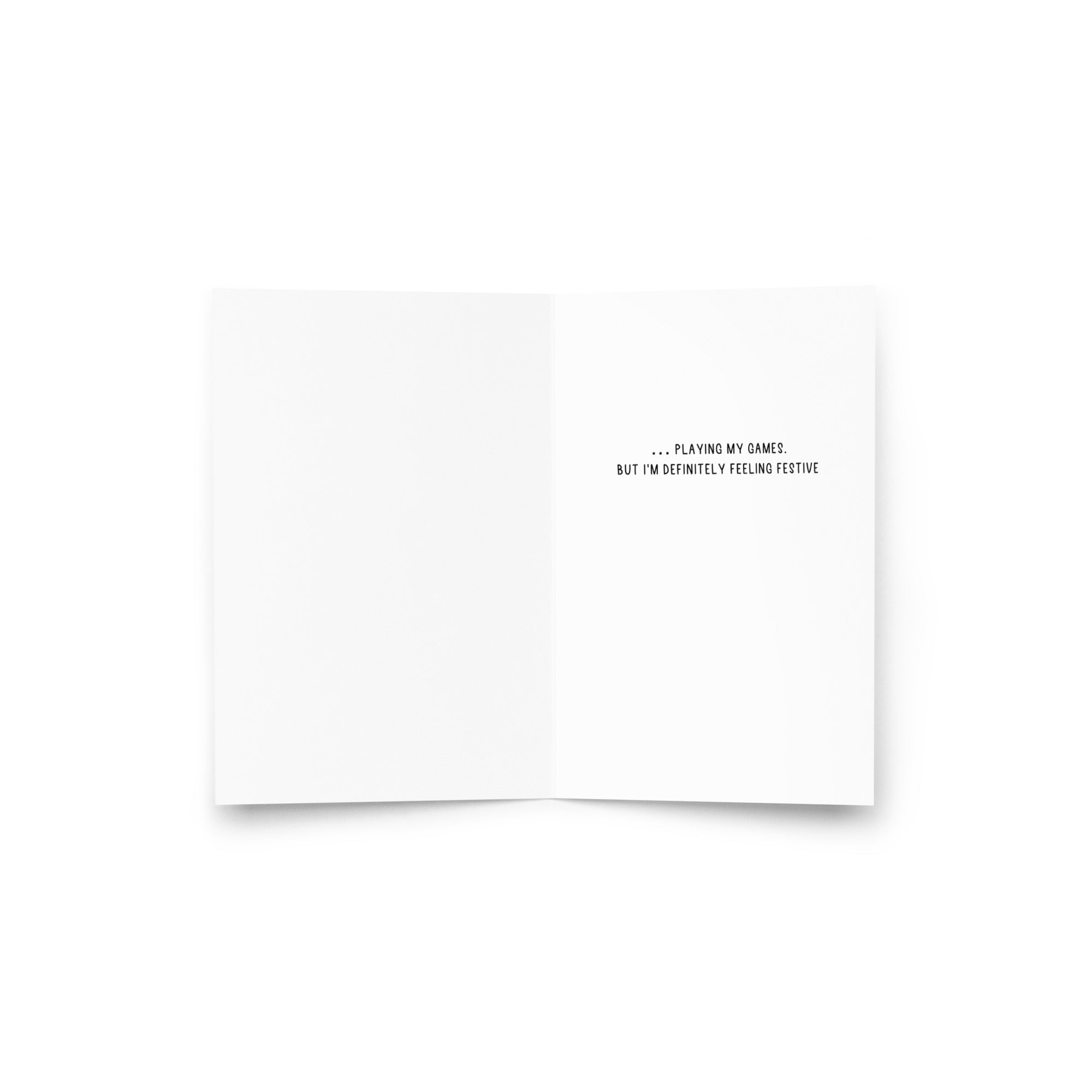 I'll Be Home | 4x6 Greeting Card | Cozy gamer Christmas Threads & Thistles Inventory