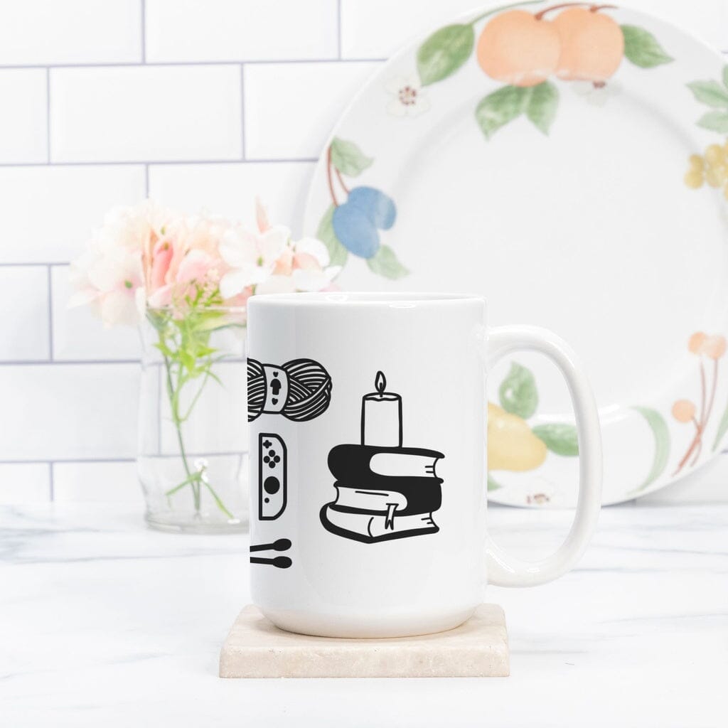 Cozy Hobbies | Mug Deluxe 15oz. | Cozy Gamer Mugs Threads & Thistles Inventory