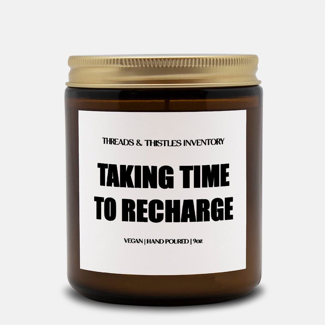 Taking Time to Recharge | 9oz Candle | Gamer Affirmations Candles Threads & Thistles Inventory