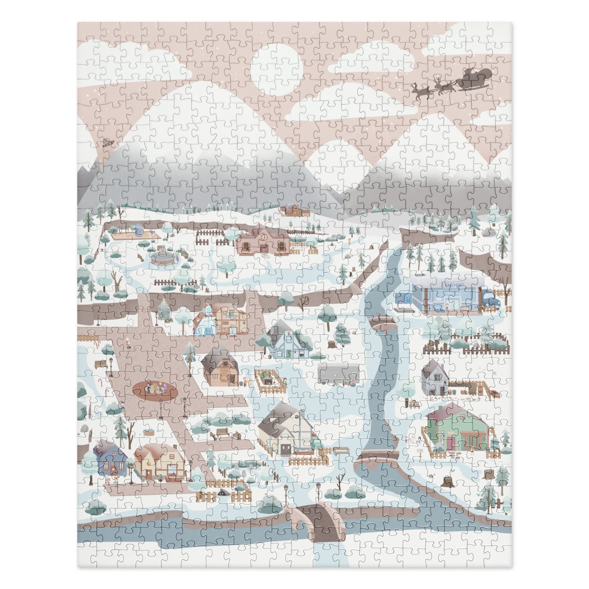 Winter Pelican Town | Cozy Gamer Christmas Jigsaw puzzle Puzzles Threads & Thistles Inventory
