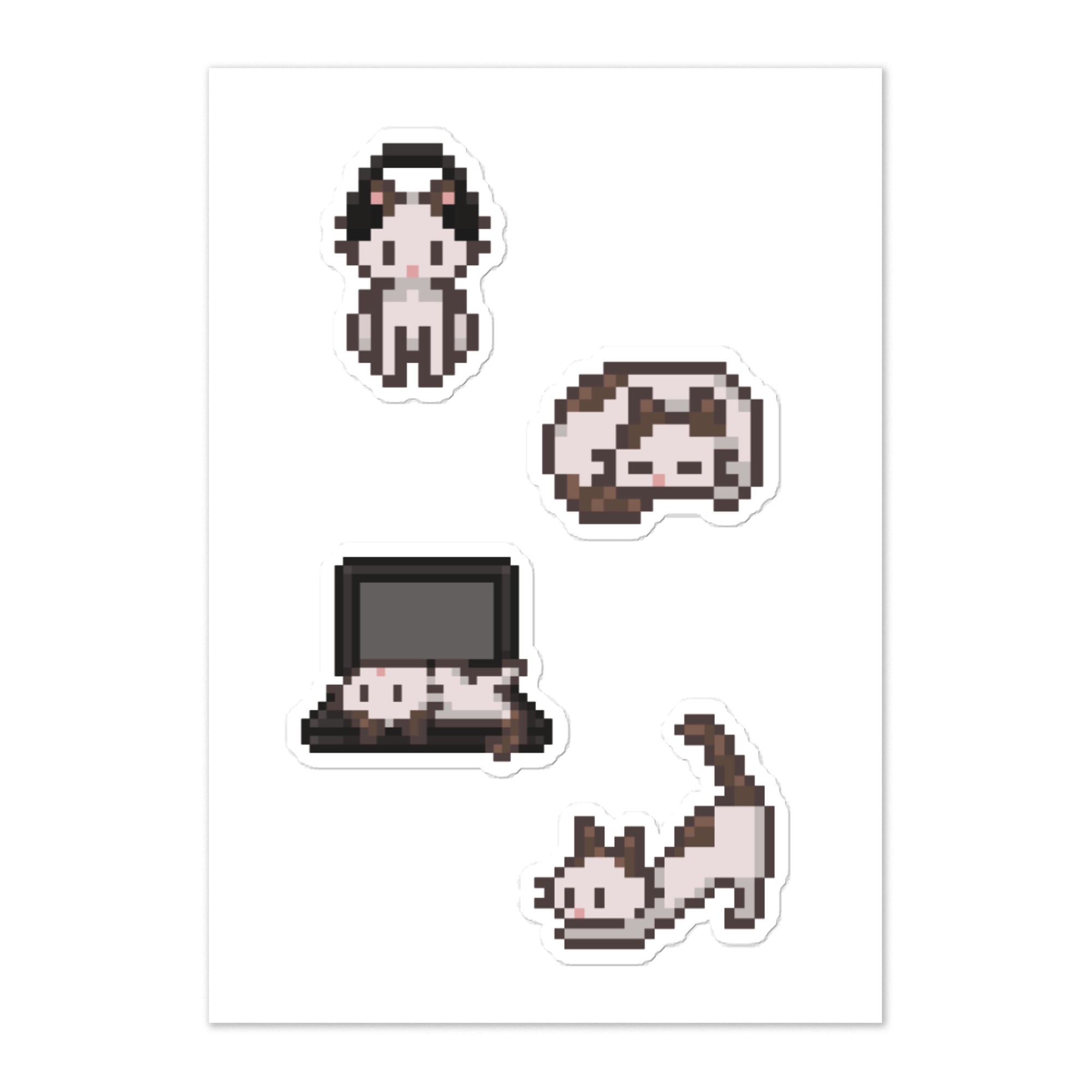 Chilaquiles Kitty Gamer | Sticker sheet | Cozy Gamer Threads and Thistles Inventory