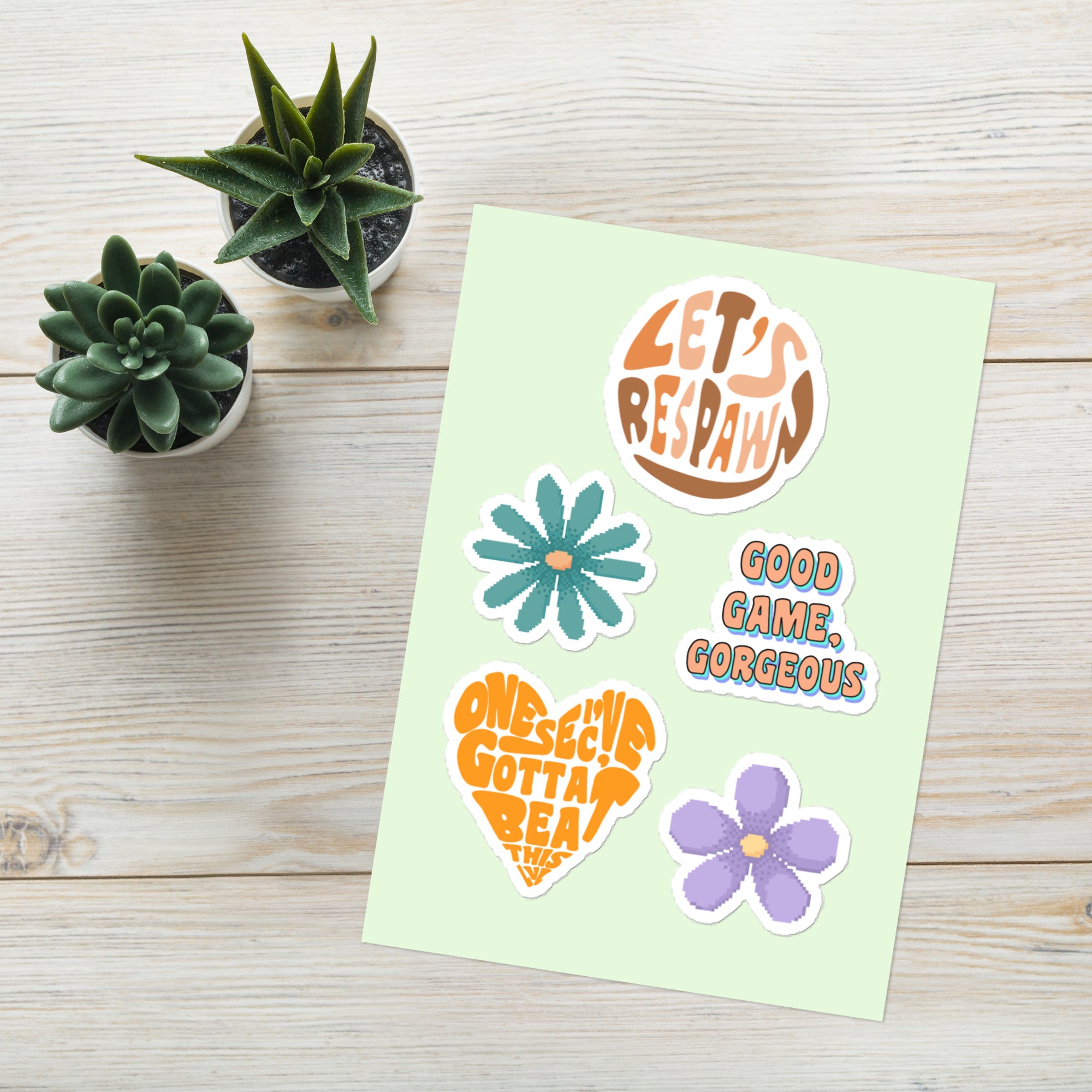 Groovy Gaming | Sticker sheet Threads and Thistles Inventory
