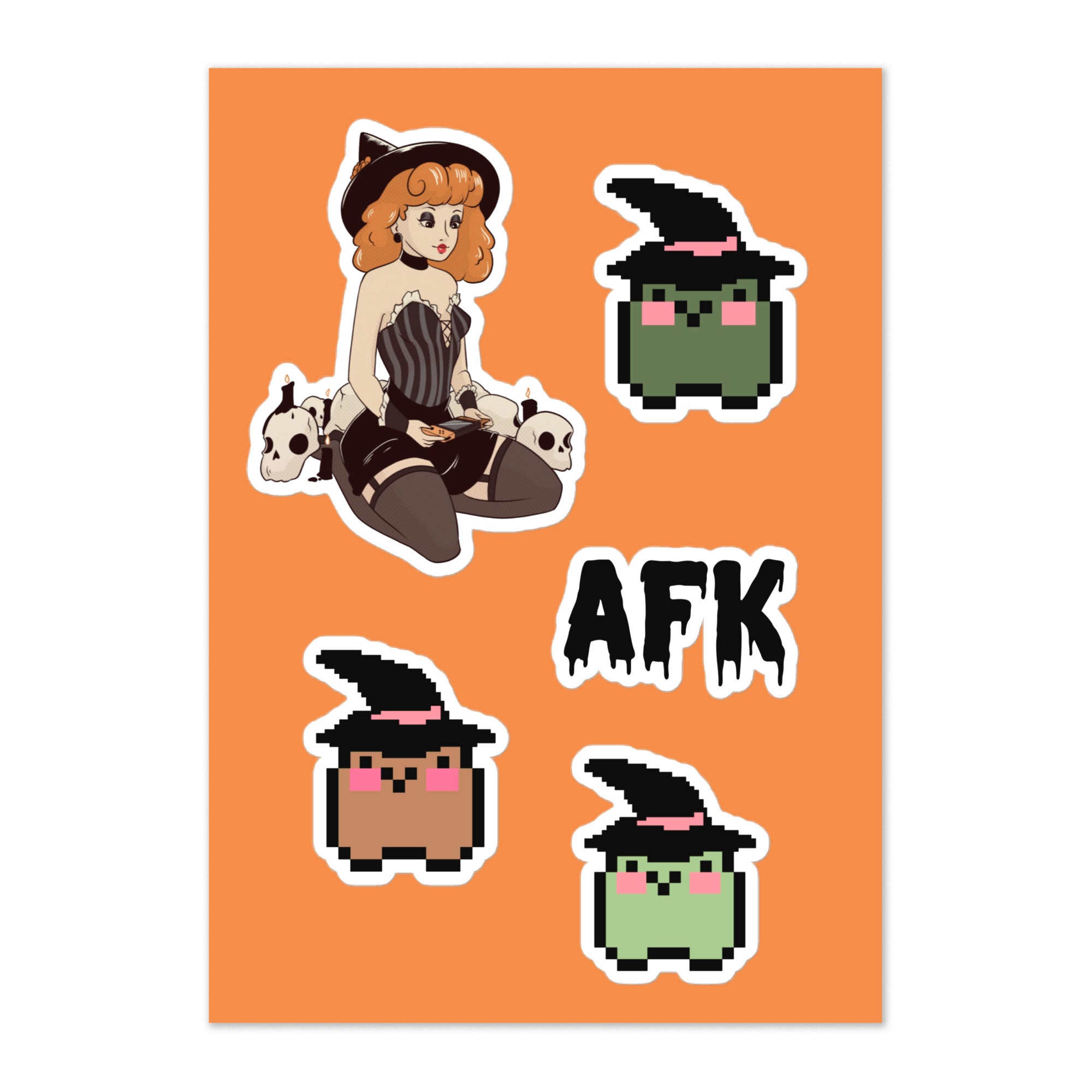 Halloween Gamer Sticker sheet Threads & Thistles Inventory