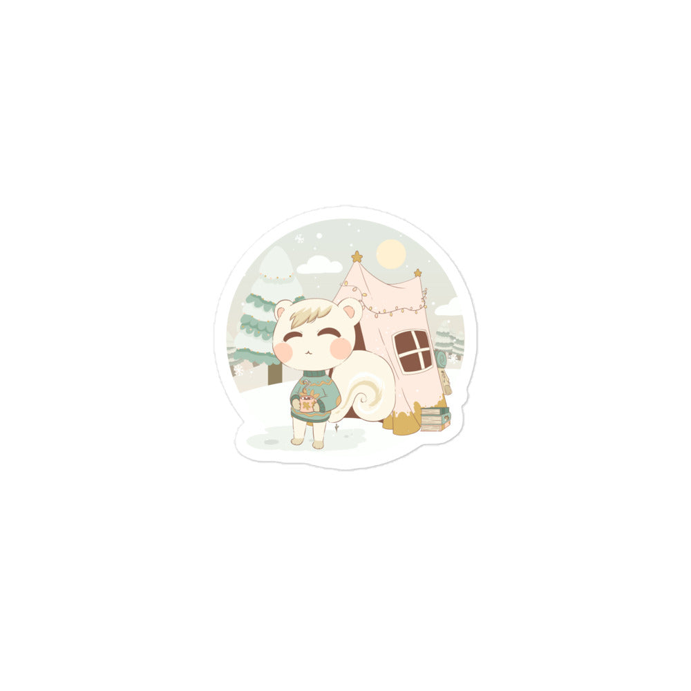 Marshal's Cozy Christmas | Cozy Gamer Animal Crossing | Bubble-free stickers Threads & Thistles Inventory 3″×3″