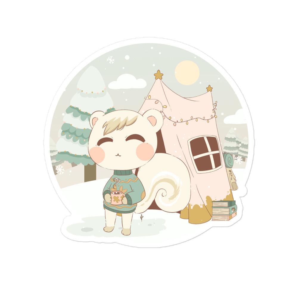 Marshal's Cozy Christmas | Cozy Gamer Animal Crossing | Bubble-free stickers Threads & Thistles Inventory 5.5″×5.5″