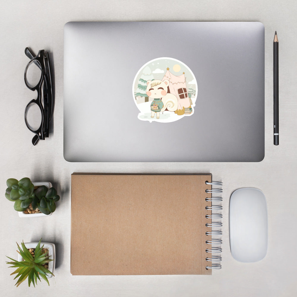 Marshal's Cozy Christmas | Cozy Gamer Animal Crossing | Bubble-free stickers Threads & Thistles Inventory