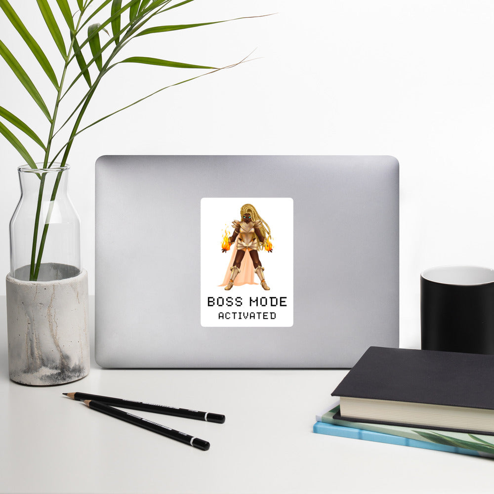 Boss Mode | Bubble-free stickers | Feminist Gamer Threads and Thistles Inventory