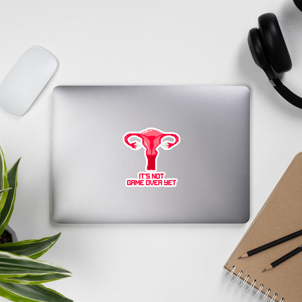It's Not Game Over Yet | Bubble-free stickers | Feminist Gamer Threads and Thistles Inventory