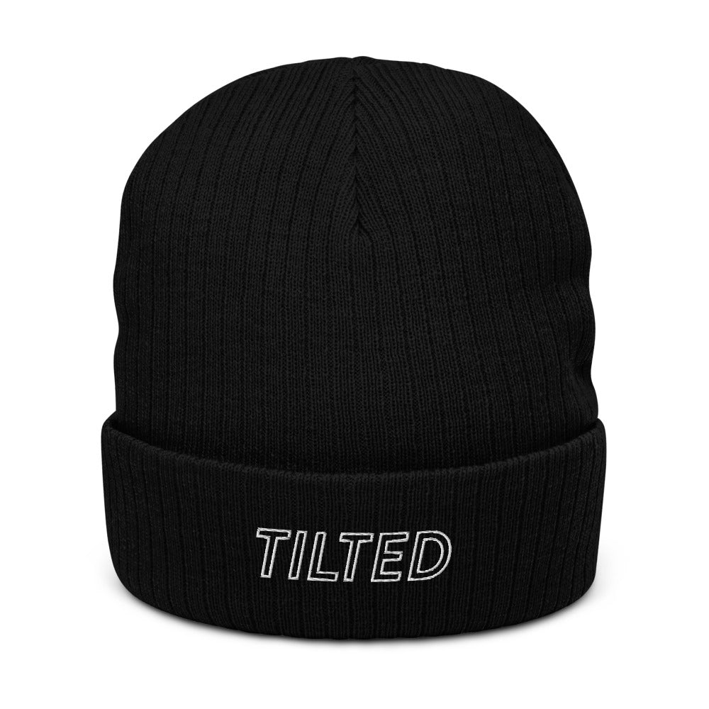Tilted | Recycled cuffed beanie Threads and Thistles Inventory Black