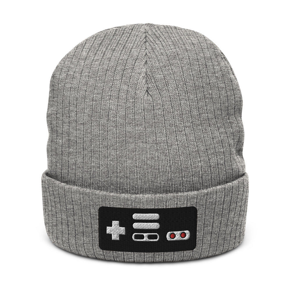 NES Controller | Recycled cuffed beanie Threads and Thistles Inventory Light Grey Melange