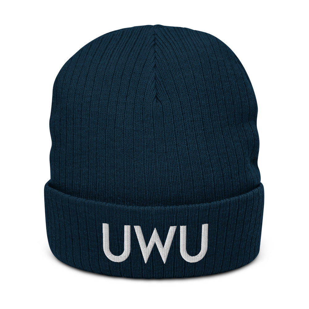 UWU | Recycled cuffed beanie Threads and Thistles Inventory Navy
