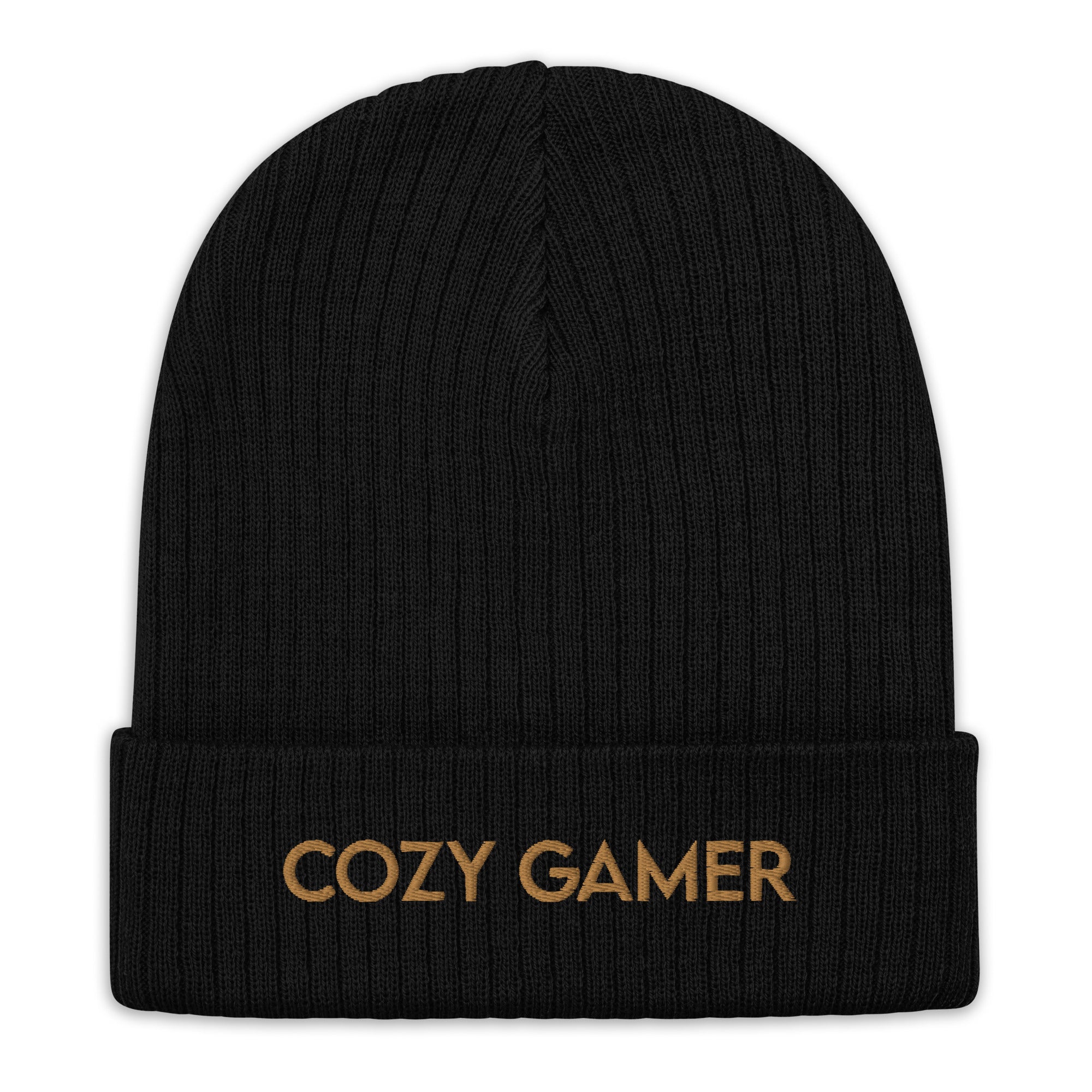 Cozy Gamer | Ribbed knit beanie Threads and Thistles Inventory