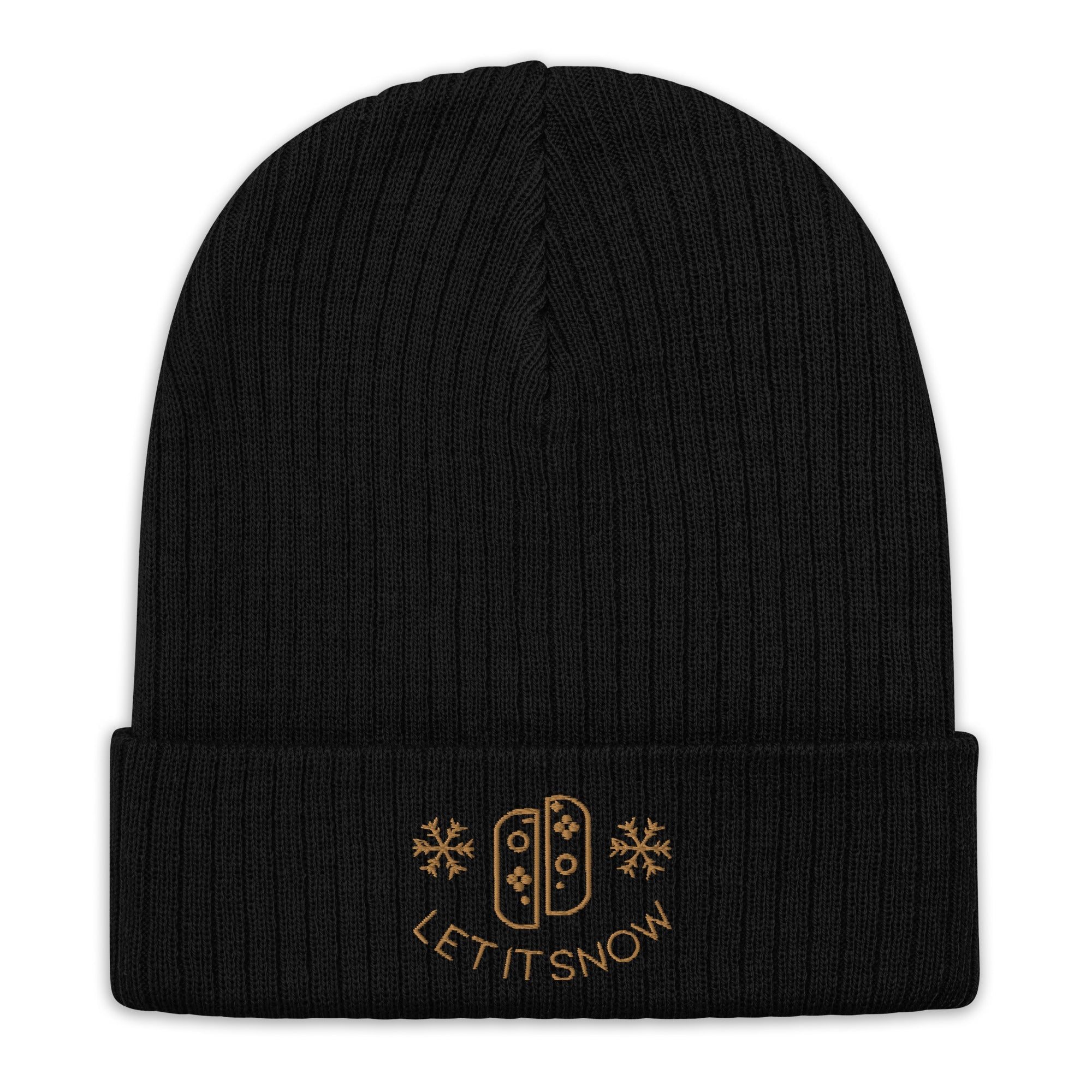 Cozy Gamer Christmas | Ribbed knit beanie Threads & Thistles Inventory Black