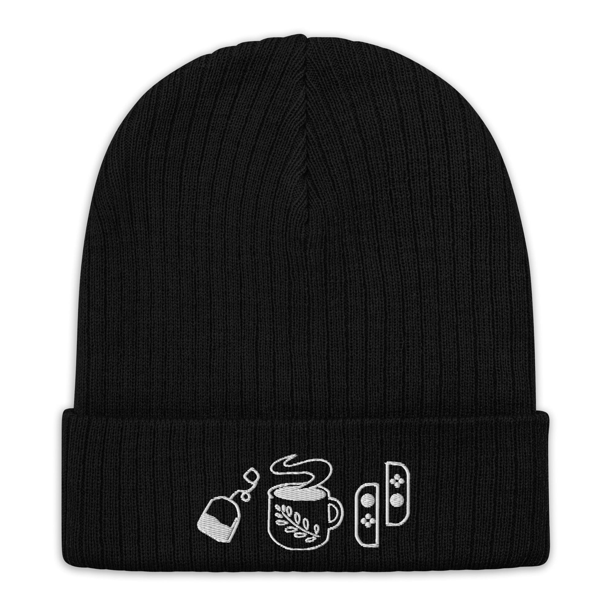 Cozy Hobbies | Ribbed knit beanie | Cozy Gamer Threads & Thistles Inventory Black 