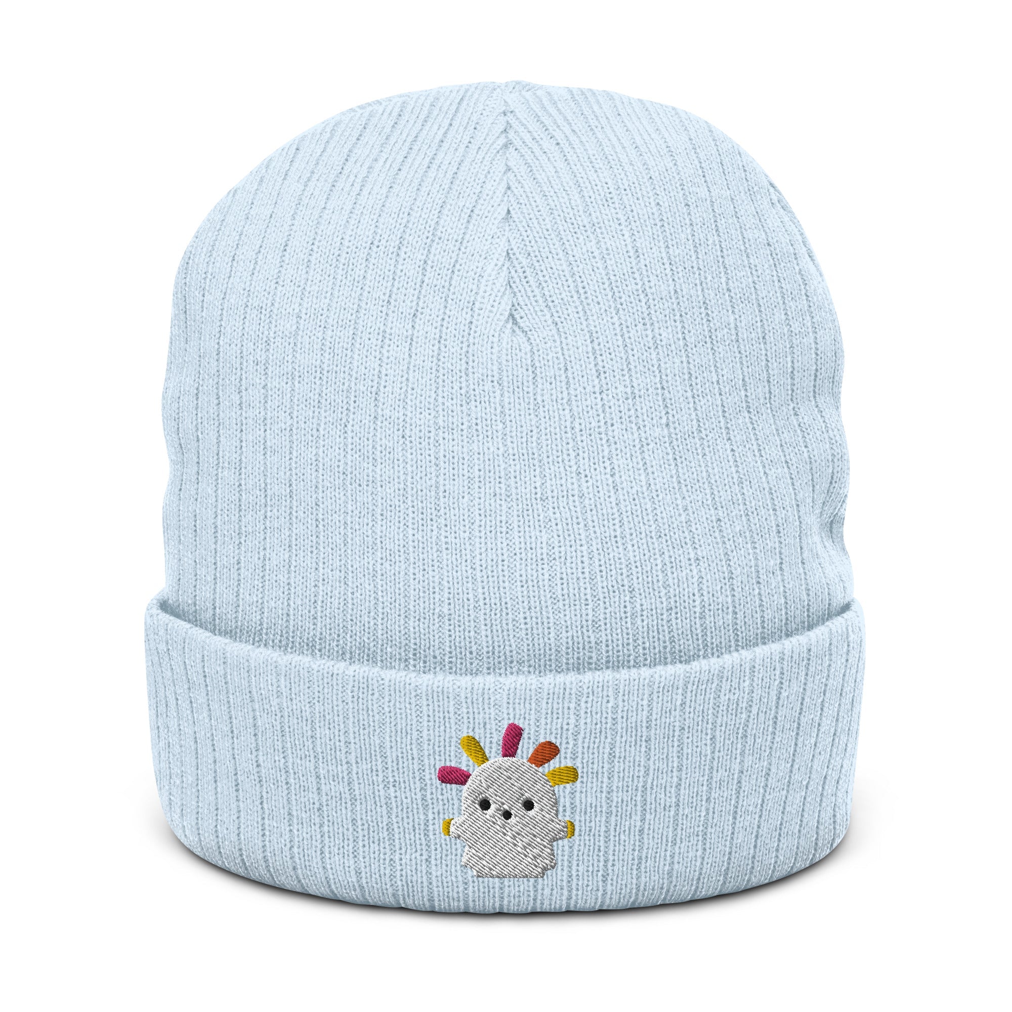 Squeakoid | Ribbed knit beanie | Animal Crossing Threads and Thistles Inventory Light Blue 