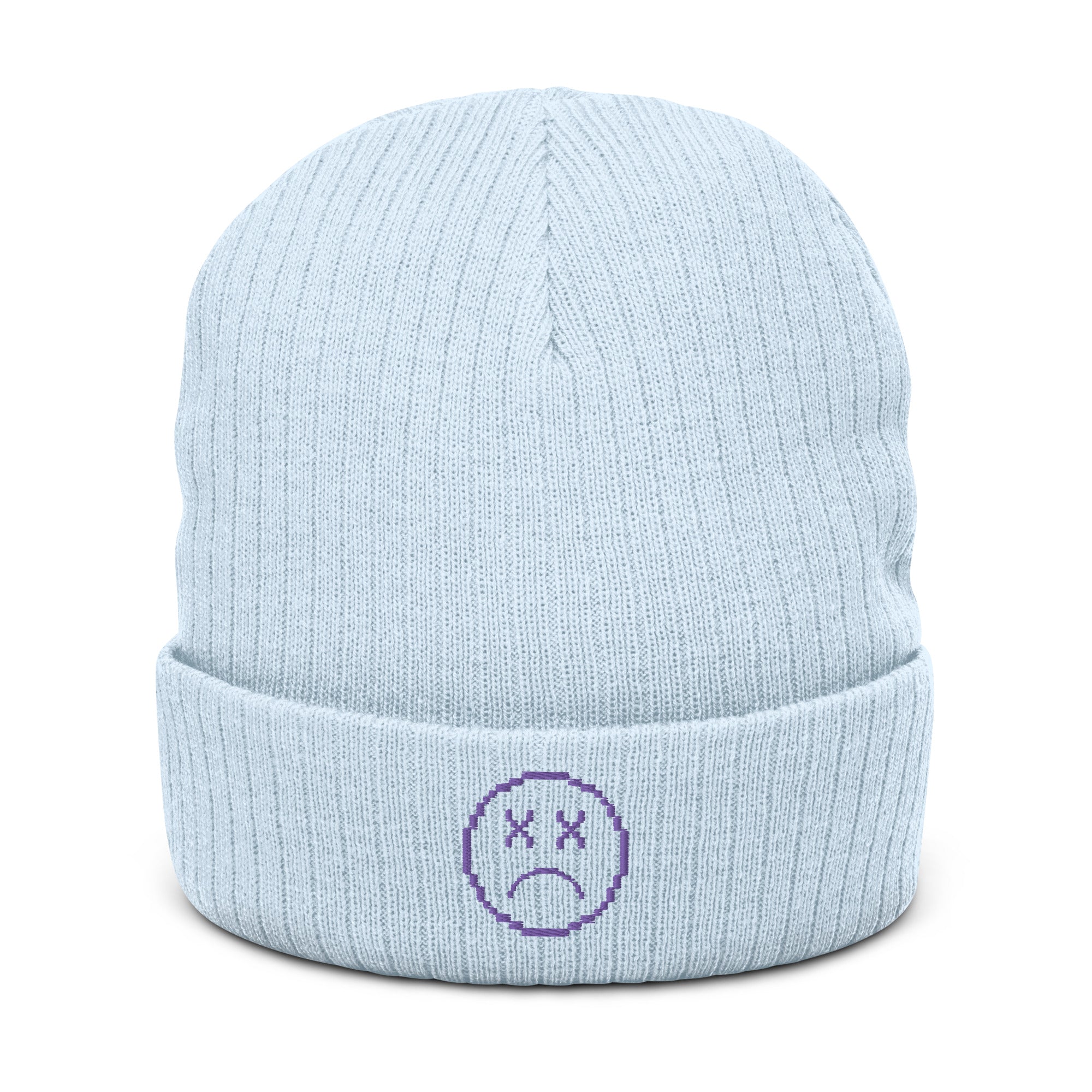 Game Over | Ribbed knit beanie Threads and Thistles Inventory Light Blue
