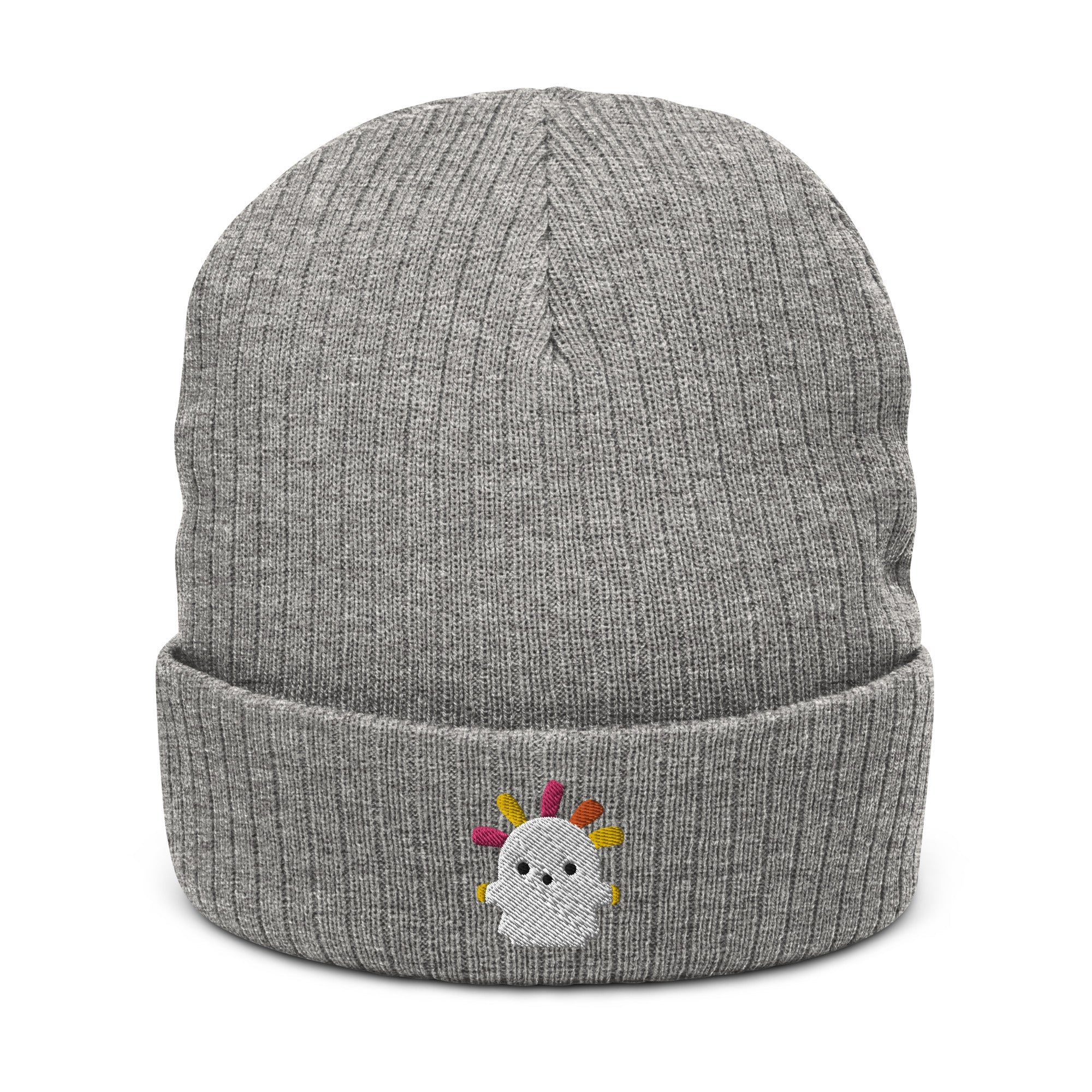 Squeakoid | Ribbed knit beanie | Animal Crossing Threads and Thistles Inventory Light Grey Melange