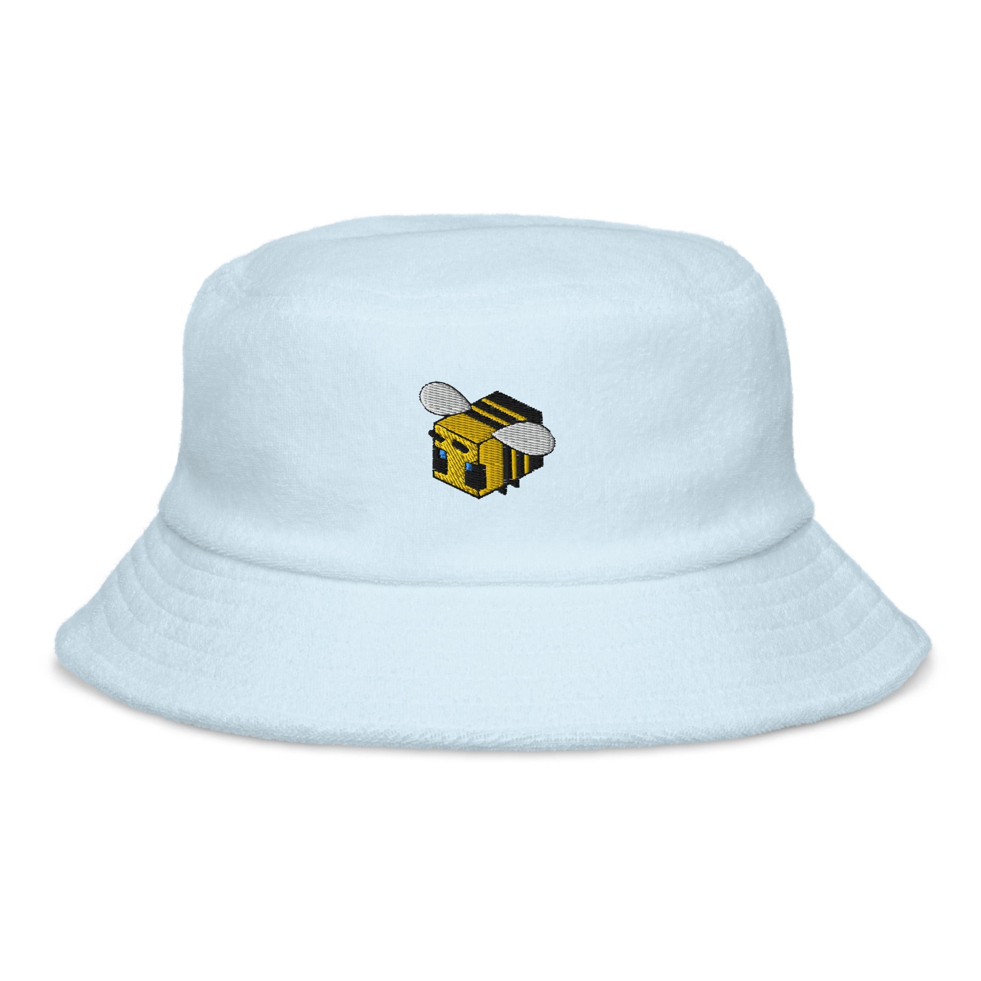 Minecraft Bee | Terry cloth bucket hat | Minecraft Threads and Thistles Inventory Light Blue