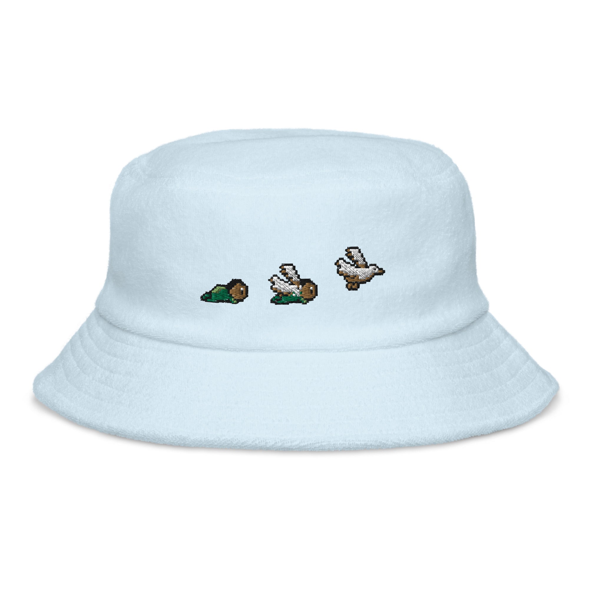 Good Humor Babies | Terry cloth bucket hat | Stardew Valley Threads and Thistles Inventory Light Blue