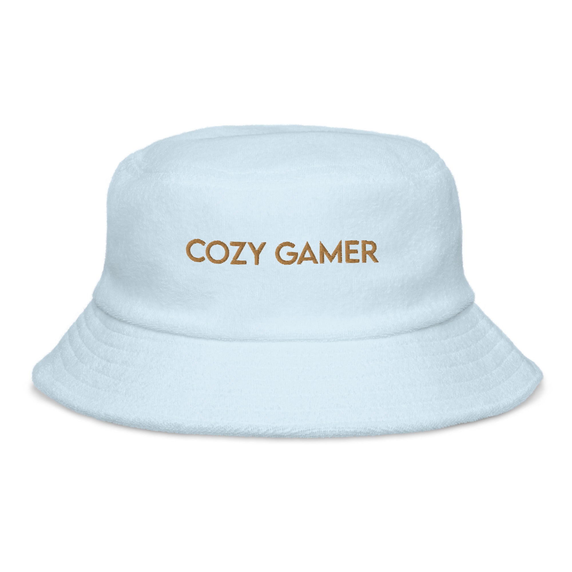 Cozy Gamer | Terry cloth bucket hat Threads and Thistles Inventory Light Blue