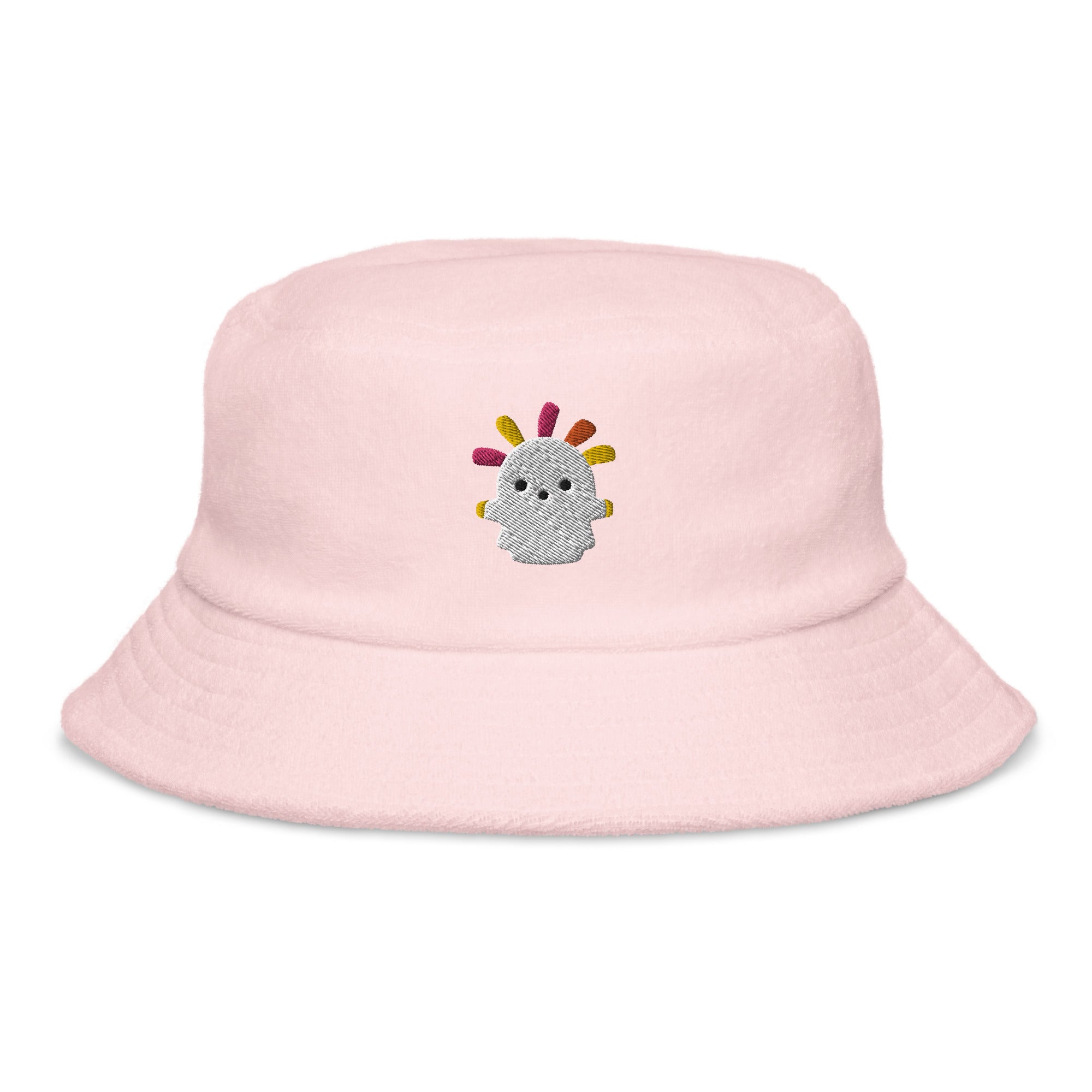 Squeakoid | Terry cloth bucket hat | Animal Crossing Threads and Thistles Inventory Light Pink