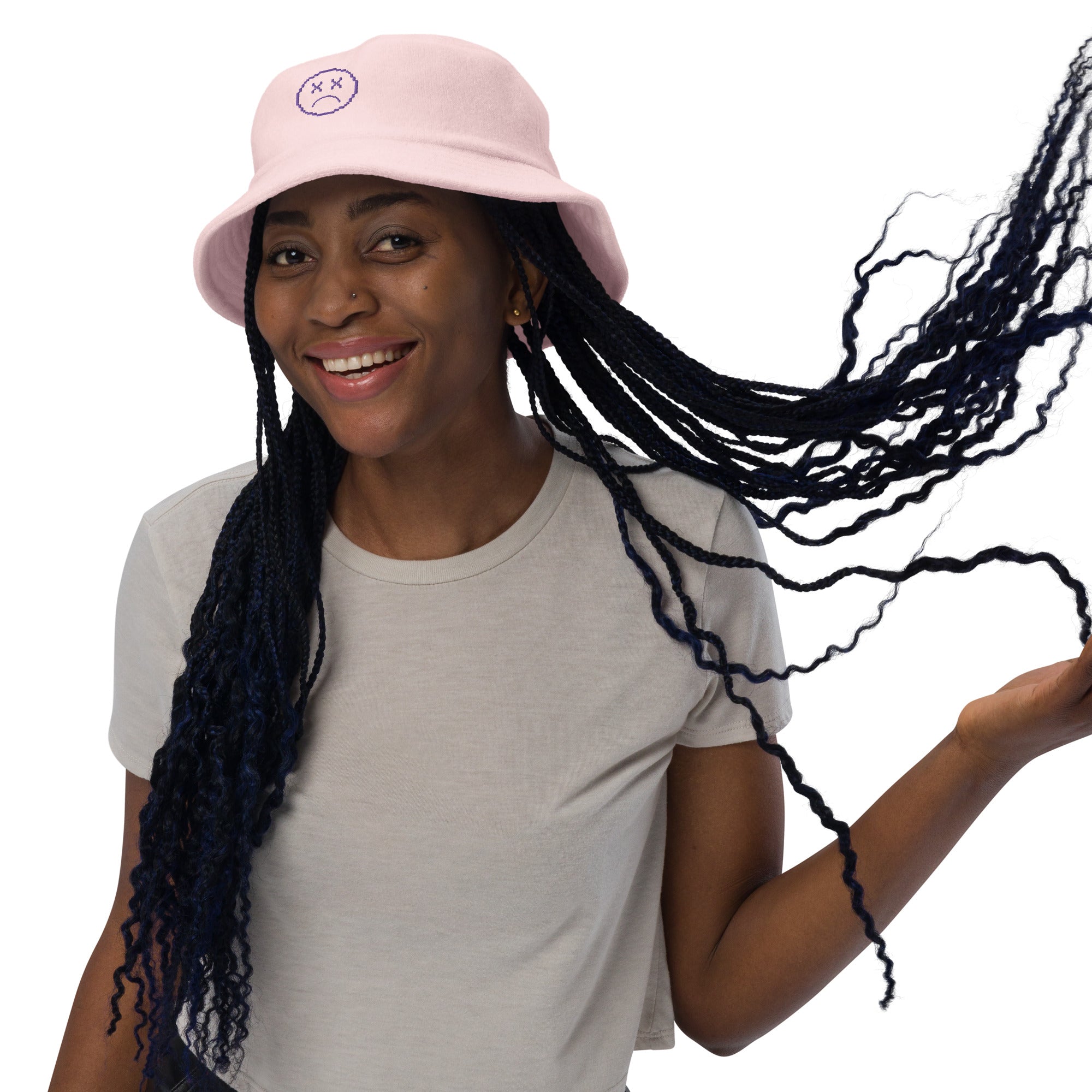 Game Over Smiley | Terry cloth bucket hat Threads and Thistles Inventory