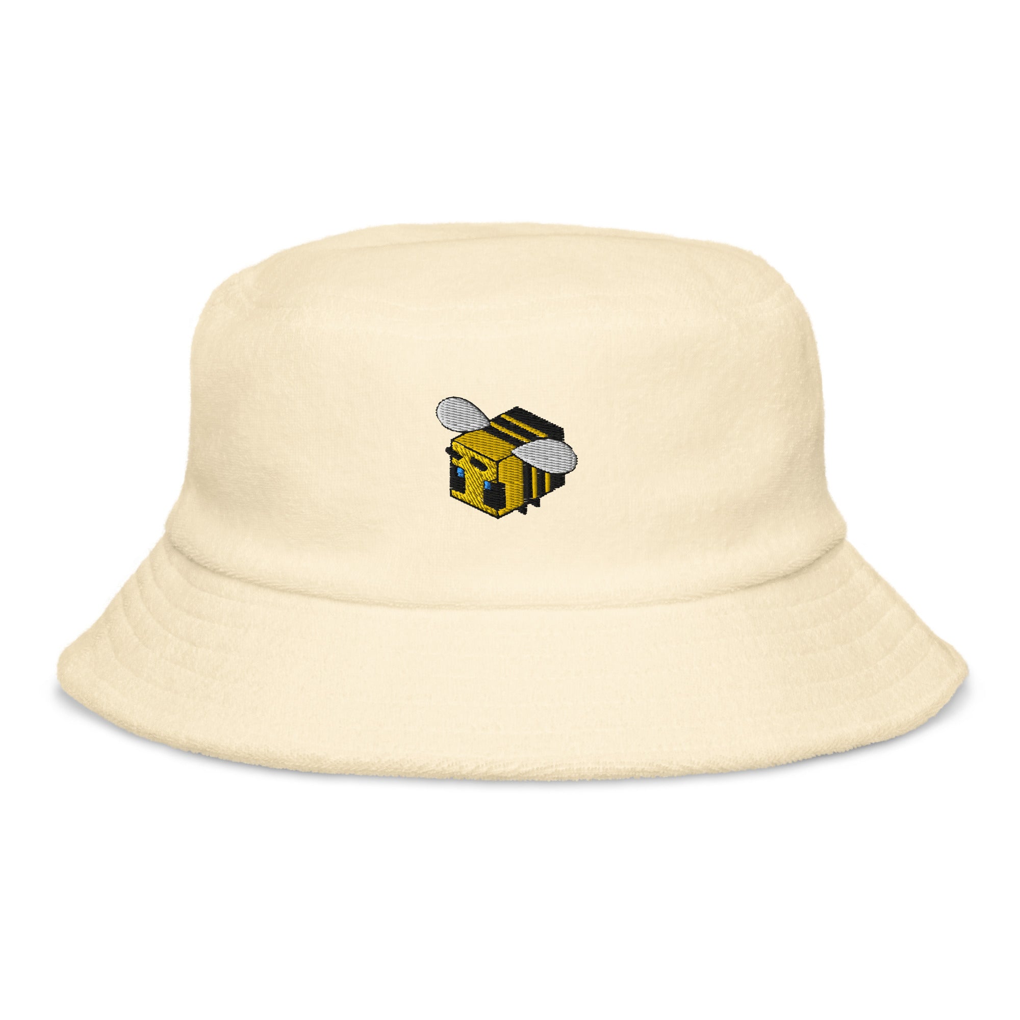 Minecraft Bee | Terry cloth bucket hat | Minecraft Threads and Thistles Inventory Light Yellow
