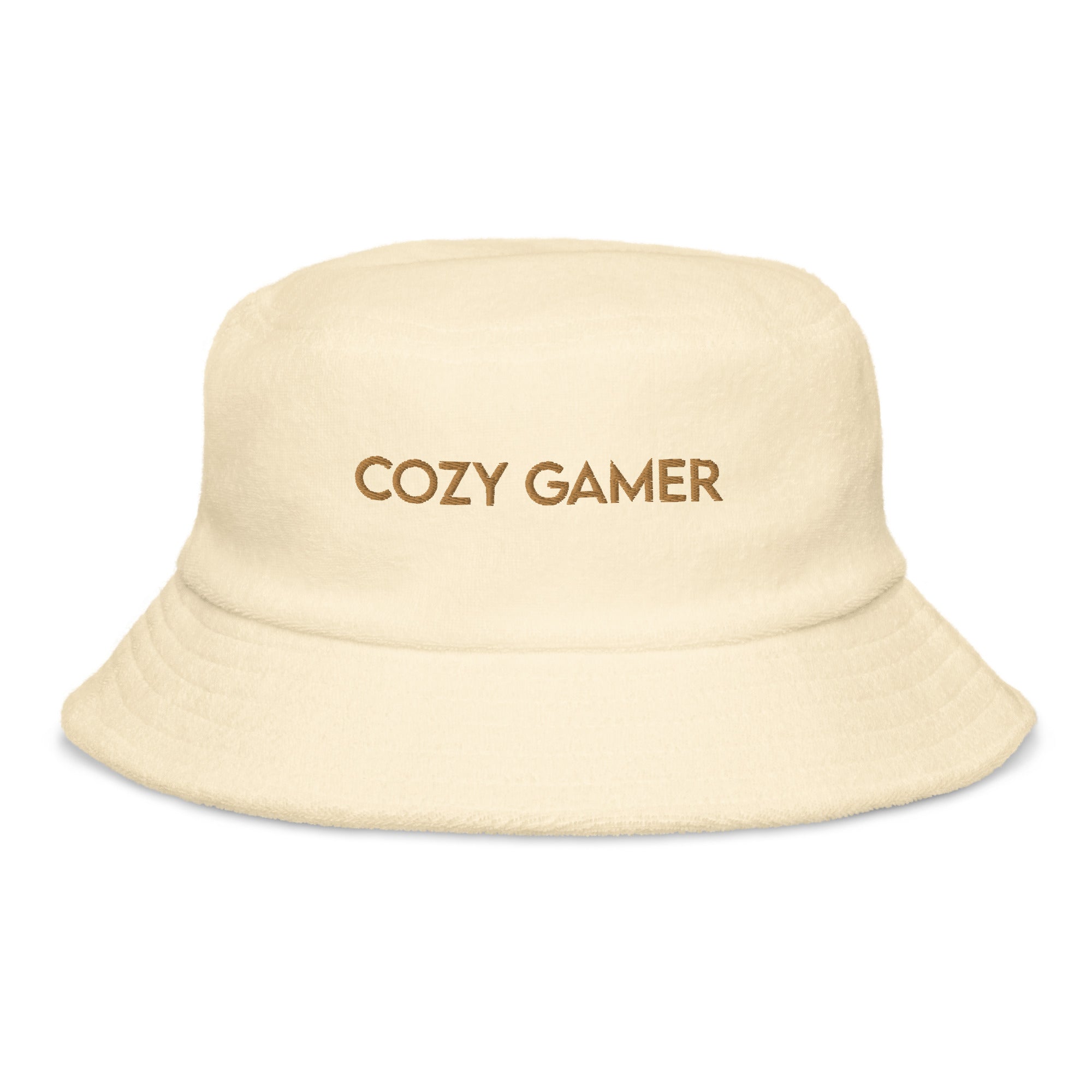 Cozy Gamer | Terry cloth bucket hat Threads and Thistles Inventory Light Yellow