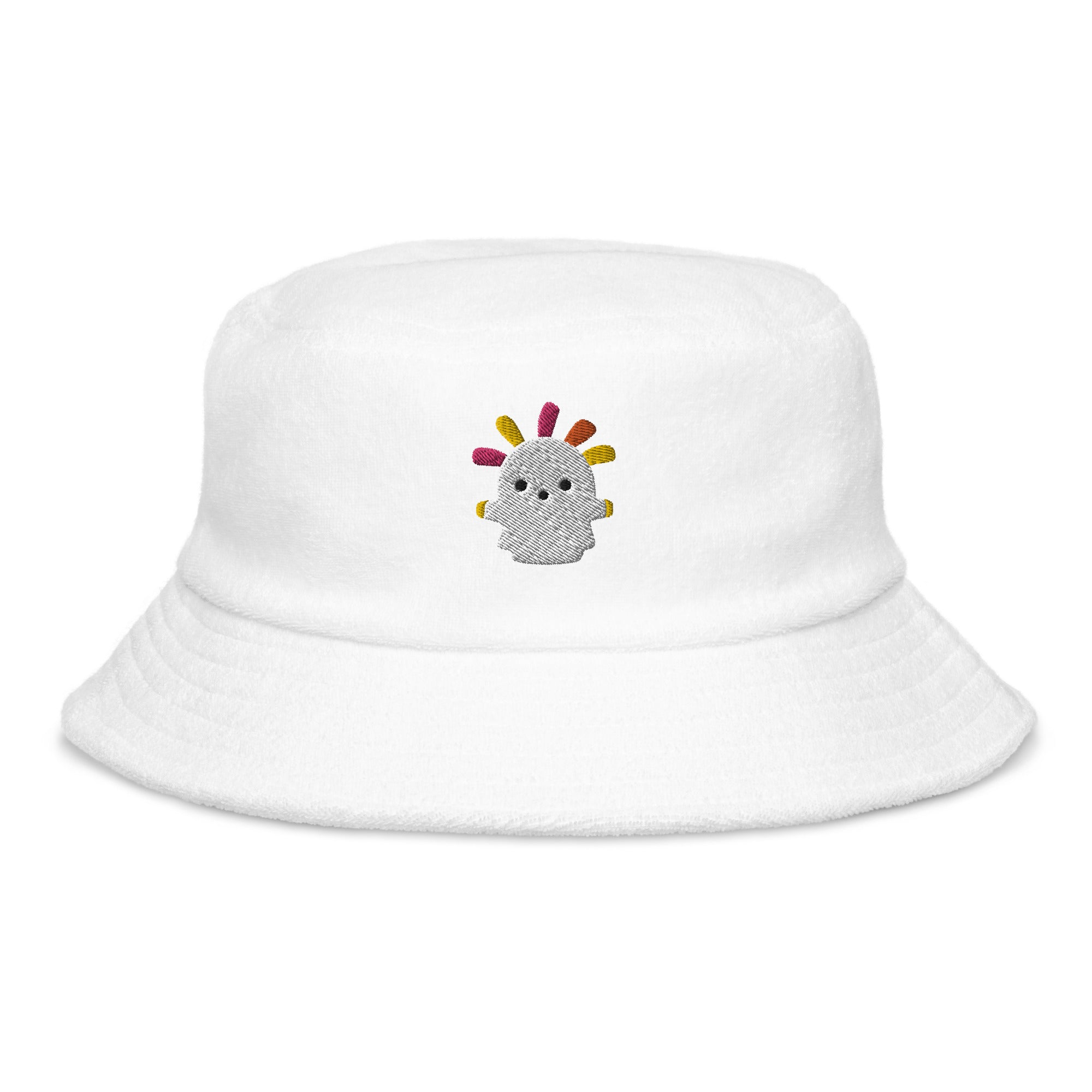 Squeakoid | Terry cloth bucket hat | Animal Crossing Threads and Thistles Inventory White