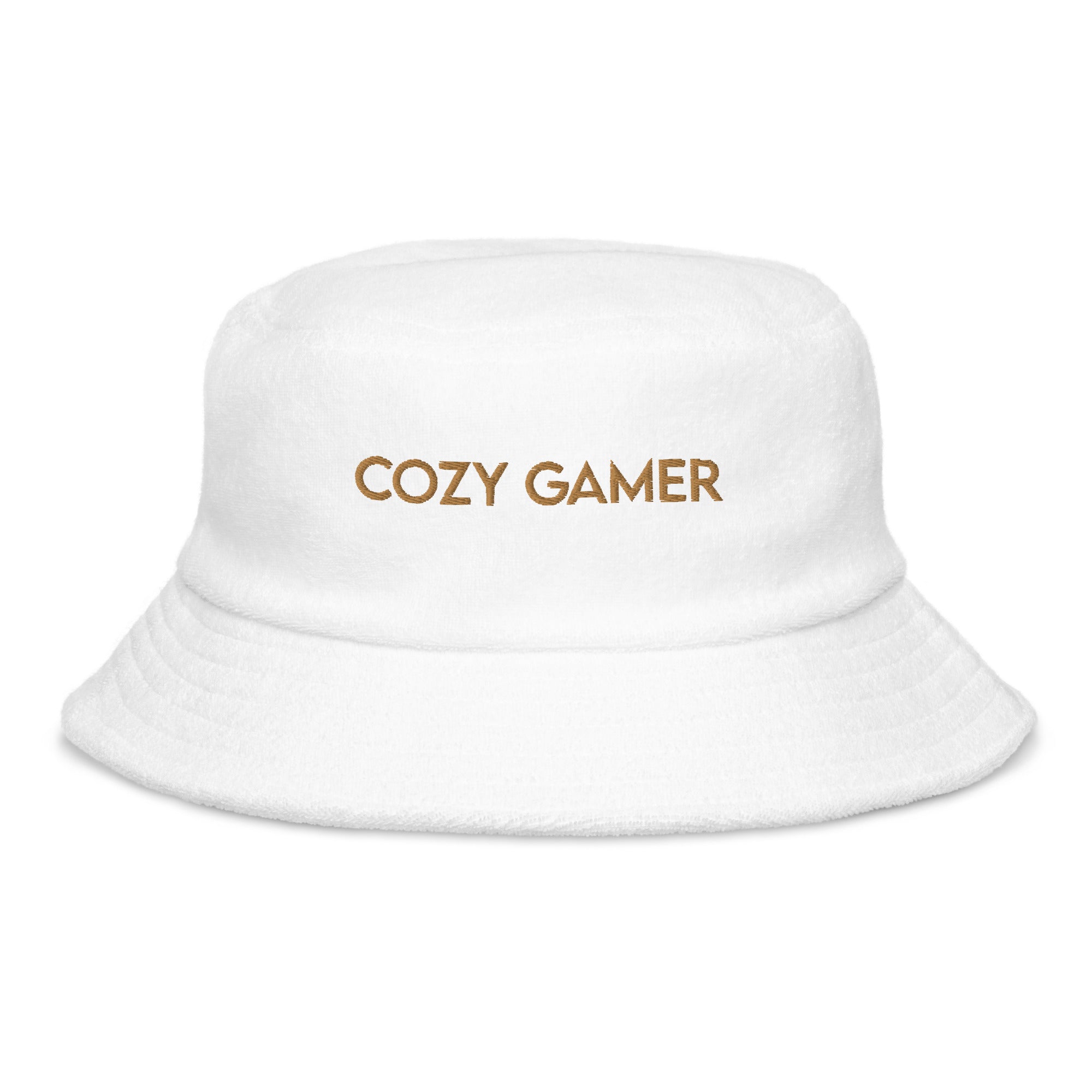 Cozy Gamer | Terry cloth bucket hat Threads and Thistles Inventory White