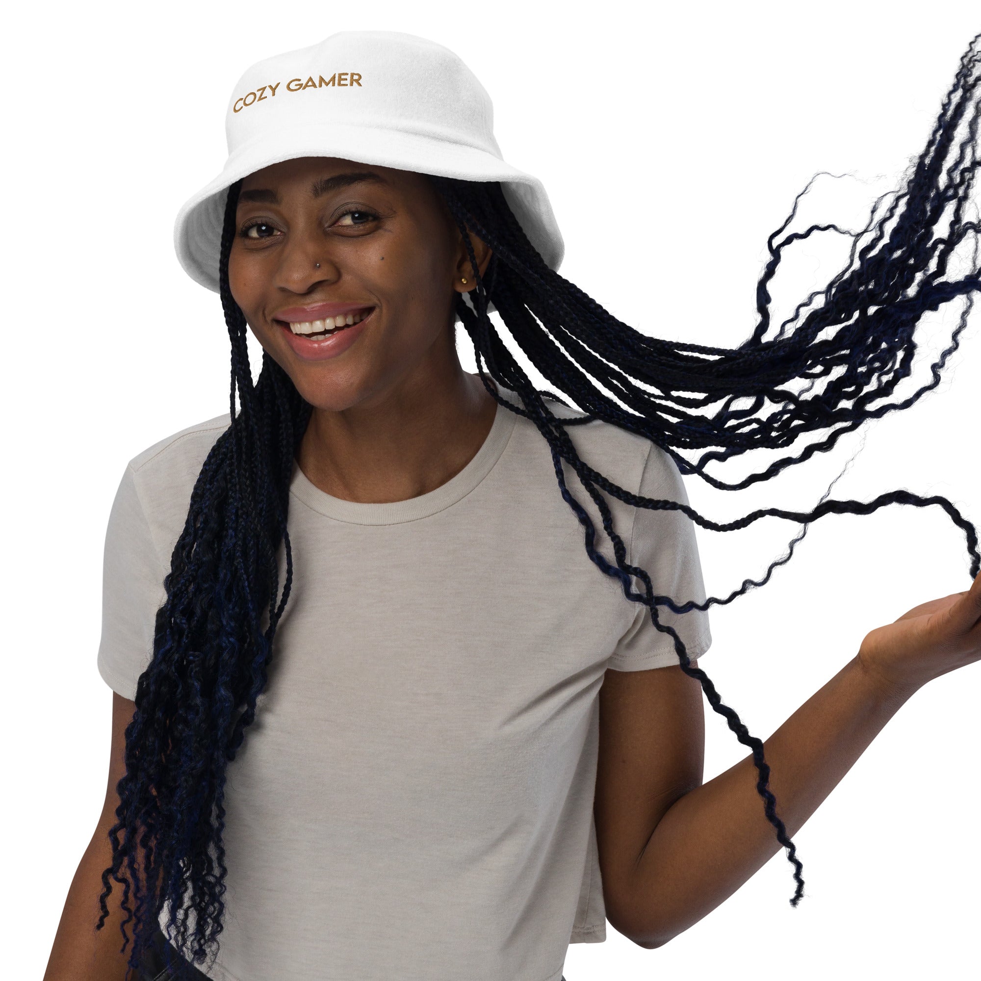 Cozy Gamer | Terry cloth bucket hat Threads and Thistles Inventory