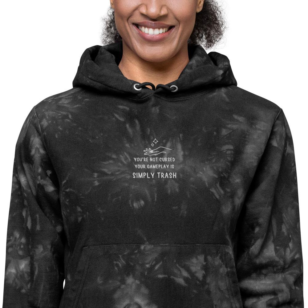 You're Not Cursed | Embroidered Unisex Champion tie-dye hoodie Threads and Thistles Inventory